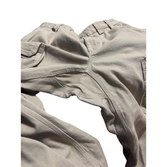 Duluth Cargo Pants Mens 42x30 Tan Relaxed Fit Workwear 8 Pockets - Picture 9 of 10